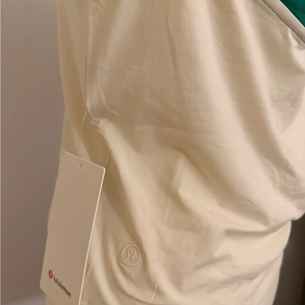 Lululemon Athletica Cream and Green Tank Top